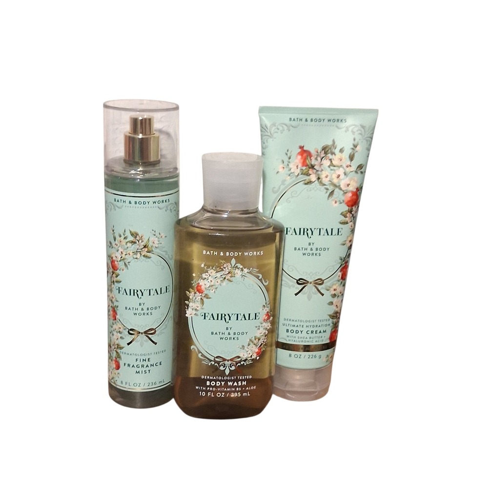 Rare Bath & Body Works Womens Fairytale 3pcs bundle Body Cream Shower Gel & Mist